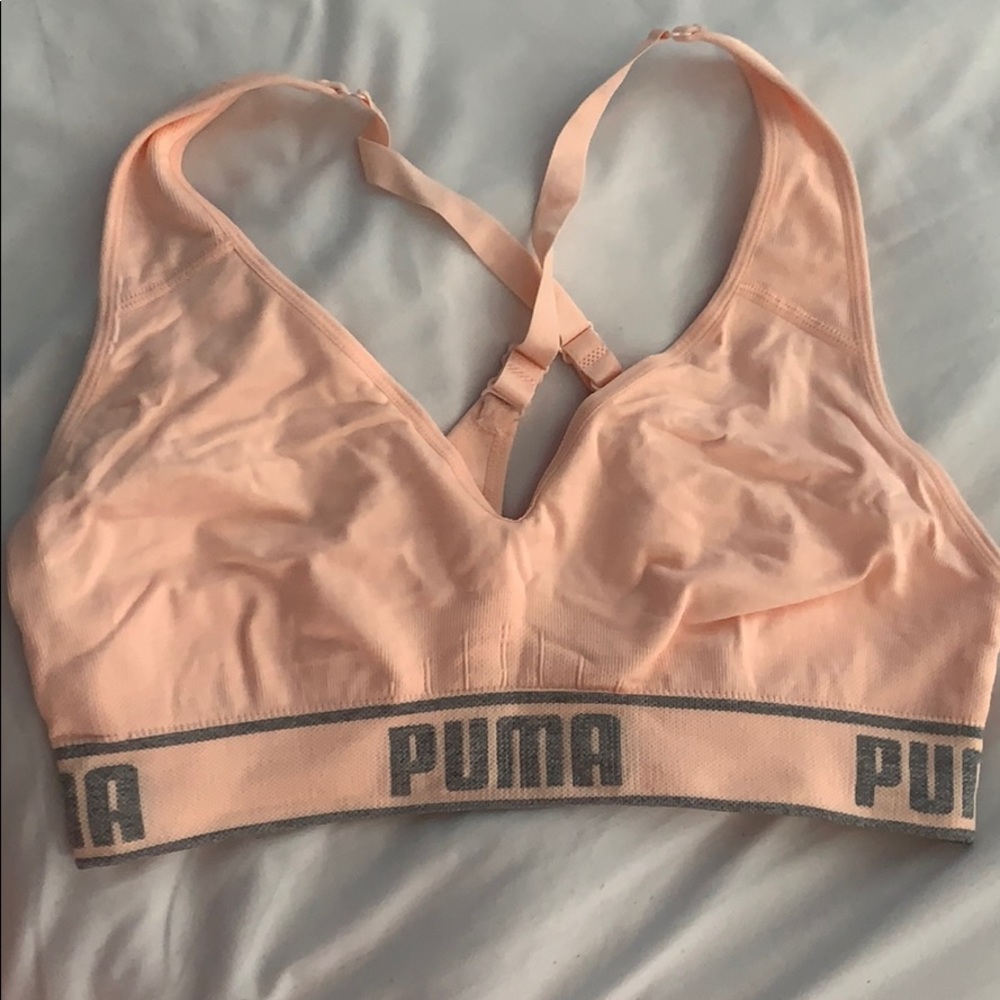 Pink puma sports bra
